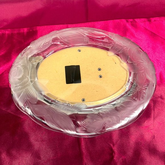 Crystal Clear Signatures Japan Crystal Oval Wedding Picture Frame EUC - Picture 10 of 13